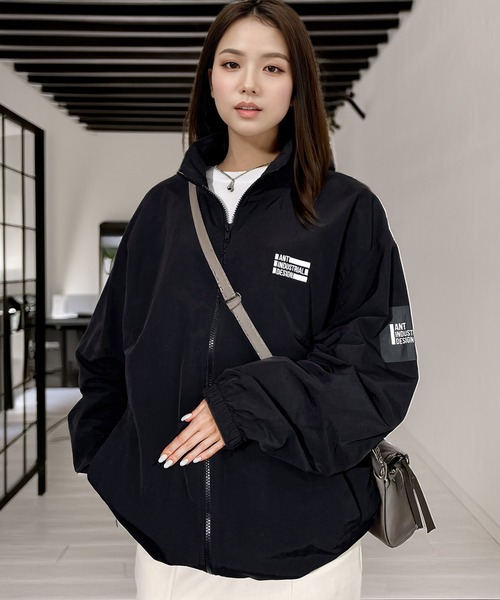 セール】萌え袖 バルーンスリーブ ナイロン タスラン スタンドネック