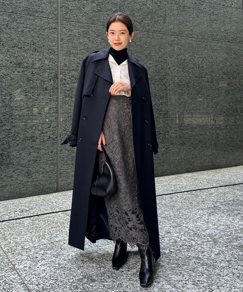 セール】ウールギャバジントレンチコート（トレンチコート）｜anuans