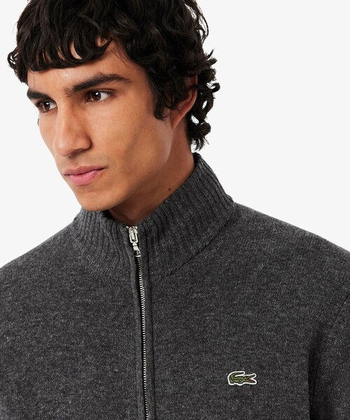 LACOSTE（ラコステ）の「ハイネックフルジップ ウールニットセーター