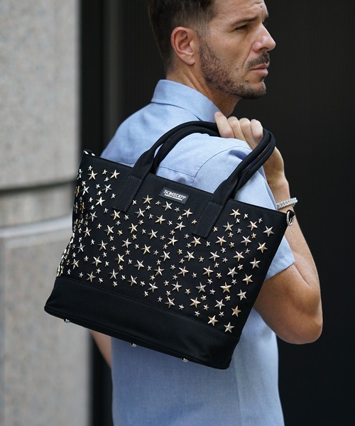 SOMEDIFF】オリジナルスタースタッズトートバッグ/カバン（トート