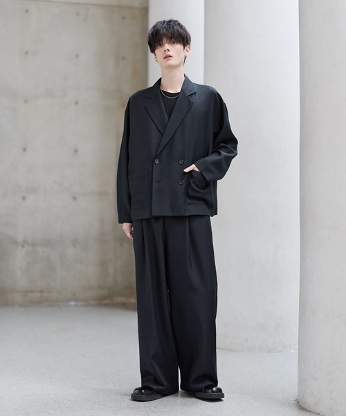 セール】【セットアップ 2点セット】防シワシングル/ダブルテーラード