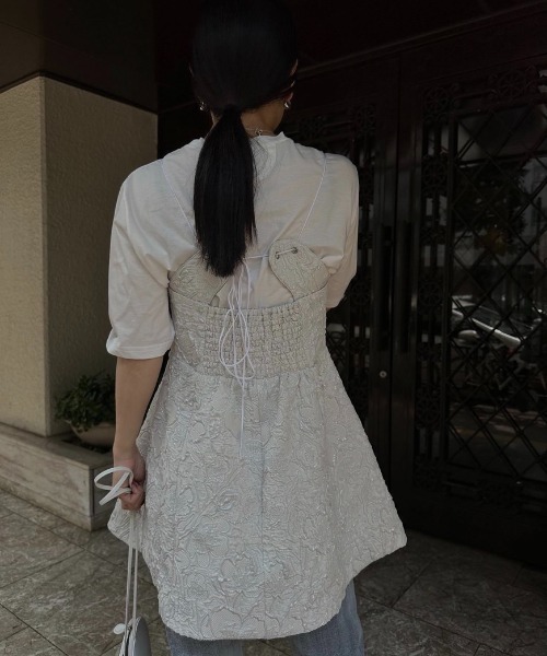 MEDI 2WAY JACQUARD BARE TOP（チューブトップ）｜Ameri（アメリ）の