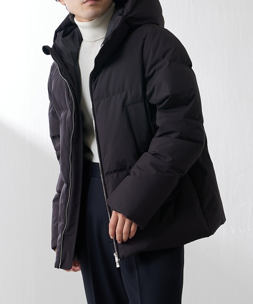 Lui's（ルイス）の「ホワイトグースフードダウンジャケット（ダウン