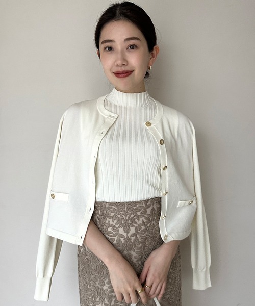 シルクブレンドノースリーブニットトップス（タンクトップ）｜anuans