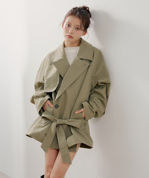 セール】ミドル丈ルーズトレンチコート（トレンチコート）｜Chico