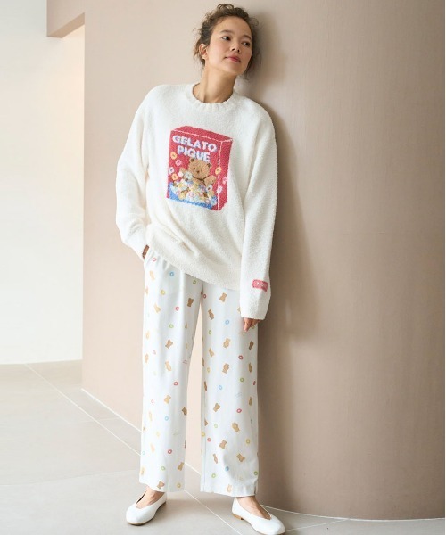 gelato pique（ジェラートピケ）の「シリアルベア柄ロングパンツ