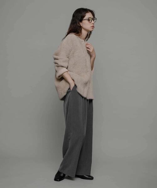 セール】ダブルフェイスバイカラーカーディガン（カーディガン/ボレロ