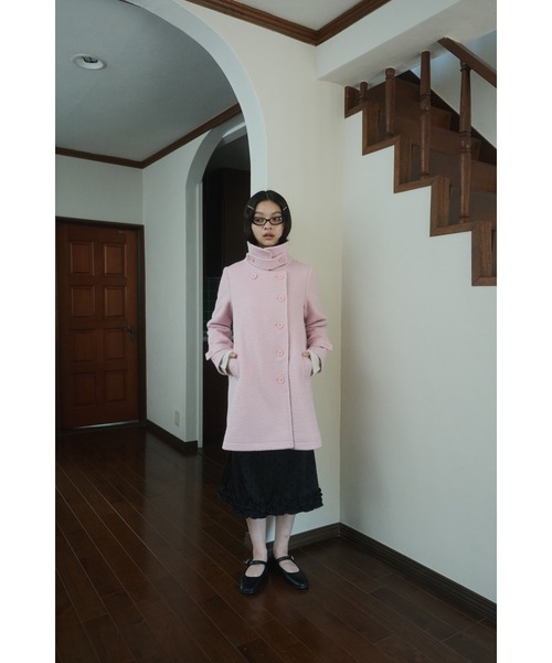 セール】2way round collar middle coat / 2WAYラウンドカラーPコート