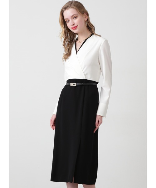 セール】◇バイカラーネックワンピース（ワンピース）｜PINKY&DIANNE