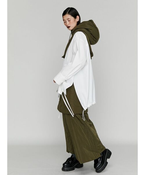 UN3D.（アンスリード）の「HEM GATHER SH / ヘムギャザーシャツ