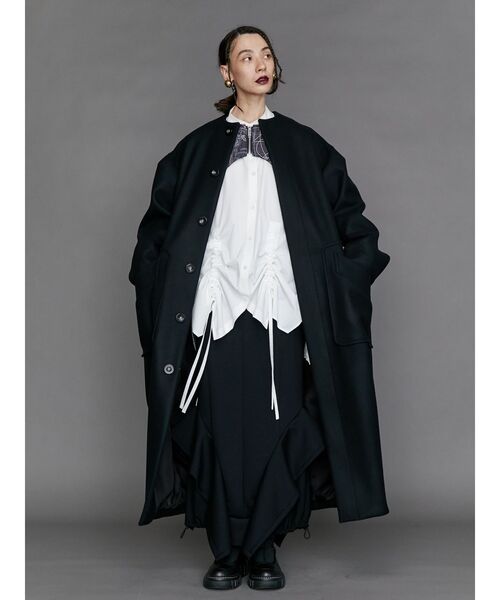 UN3D.（アンスリード）の「HEM GATHER SH / ヘムギャザーシャツ