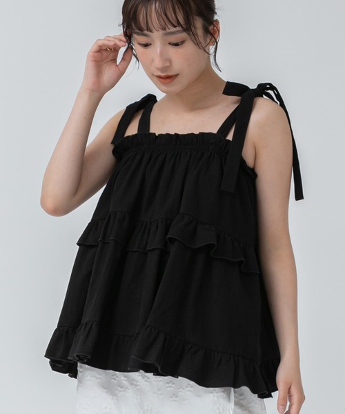 新品 未使用 タグ付き フリル リボン コットン キャミソール 楽天市場