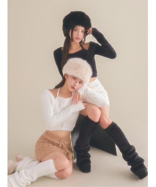 シャギーニットレッグウォーマー（レッグウォーマー）｜Darich