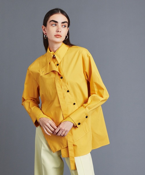 スランティングフロントアシメシャツ（シャツ/ブラウス）｜UNITED