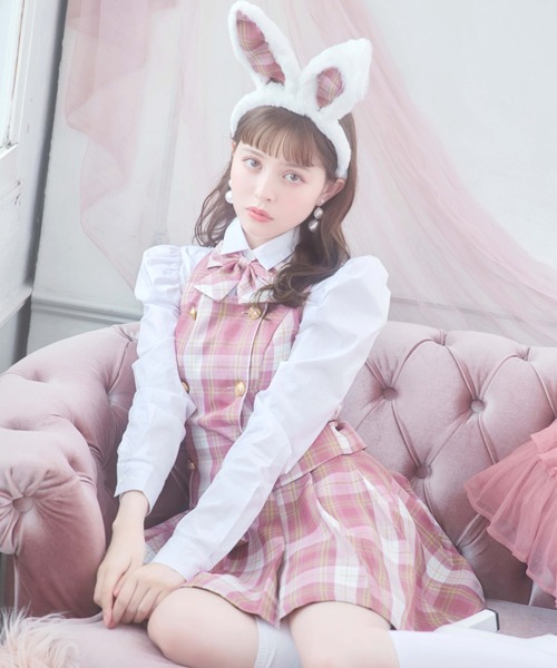 チェック制服バニー【コスプレ6点セット】（コスチューム/パーティー