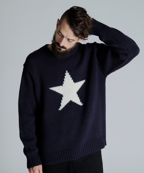 schott（ショット）の「Schott/ショット/CREW KNIT STAR/クルーネック