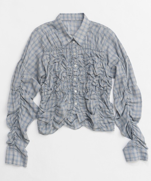 Shirring Bustier Shirt/シャーリングビスチェシャツ【MAISON SPECIAL