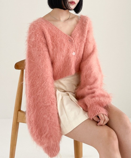 Heather（ヘザー）の「シャギーショートカーディガン 987109