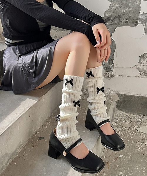 Revo.（レボ）の「ミニリボン付き レッグカバー レッグウォーマー Y2K