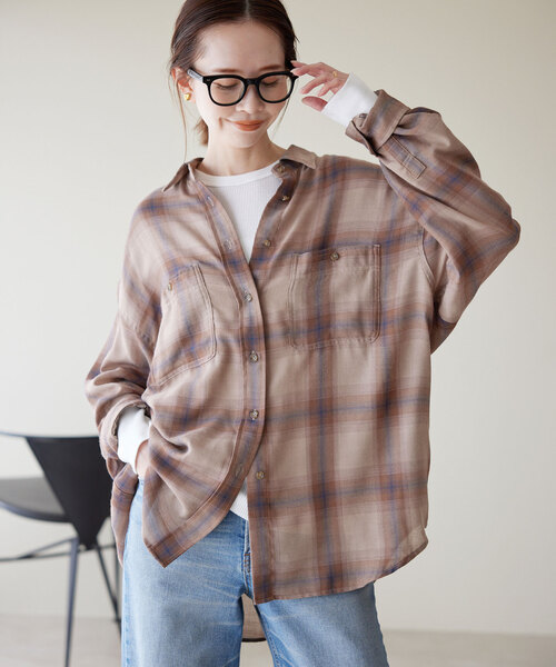 SLOBE IENA（スローブイエナ）の「ビエラチェックルーズシャツ（シャツ