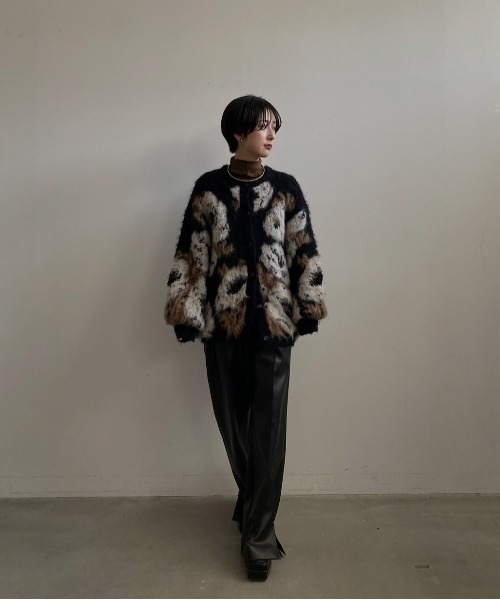 Ameri（アメリ）の「VERONICA JACQUARD KNIT CARDIGAN（ニット