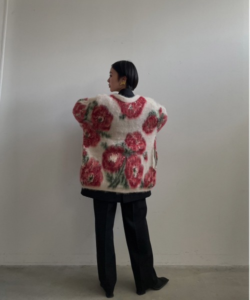 Ameri（アメリ）の「VERONICA JACQUARD KNIT CARDIGAN（ニット