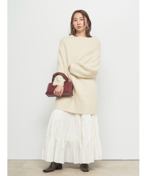 FRAY I.D（フレイアイディー）の「ラクーンニットミニワンピース