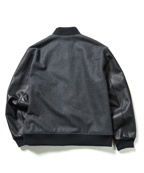 SOPHNET.（ソフネット）の「LEATHER SLEEVE VARSITY JACKET
