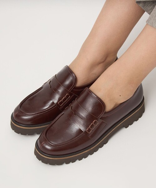 セール】チャンキー ローファー / シューズ 撥水（ローファー）｜green