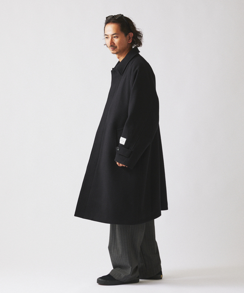 セール】フレンチ メリノウール バルマカーン コート（ステンカラー