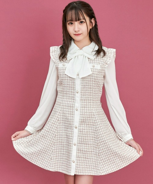 Secret Honey（シークレットハニー）の「バイカラーツイード長袖