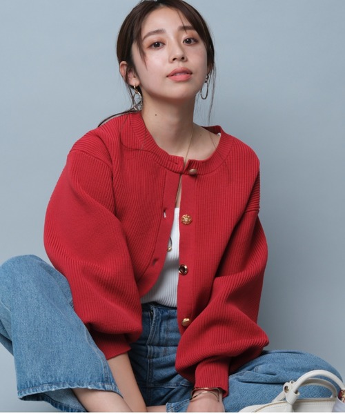 JUSGLITTY（ジャスグリッティー）の「マルチ釦カーデ（ニット/セーター