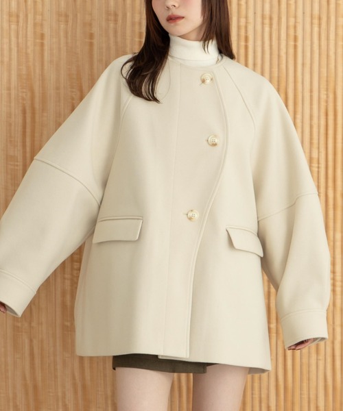 hinari（ヒナリ）の「ウェーブデザインミドルコート（その他アウター