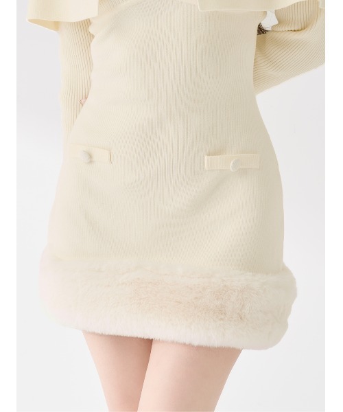 ビジューケープニットミニワンピース（ワンピース）｜Darich