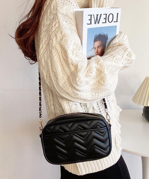 セール】チェーンバッグ キルティング ショルダー ミニ 黒 ショルダー