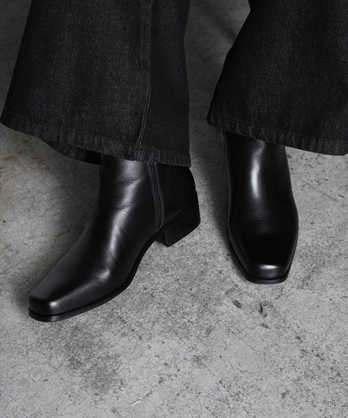 CALLNE（カルネ）の「【CALLNE】Squaretoe Real Leather Heelboots