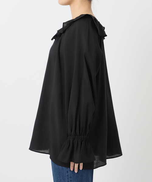 セール】手洗い可 / フリルカラーブラウス（シャツ/ブラウス）｜B.C