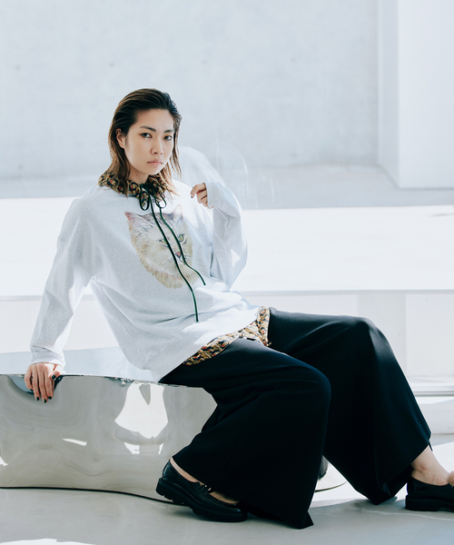 CAT PRINT スウエット（スウェット）｜HARDY NOIR（アルディーノアール