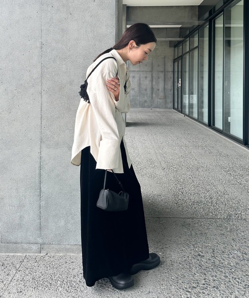 セール】【SELECT MOCA by SON】ベロアIラインロングスカート