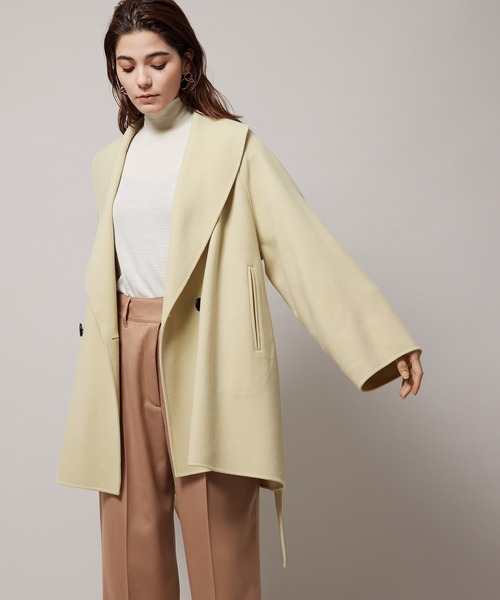 ROPE'（ロペ）の「【VERY12月号掲載】軽量起毛メルトンショールカラー