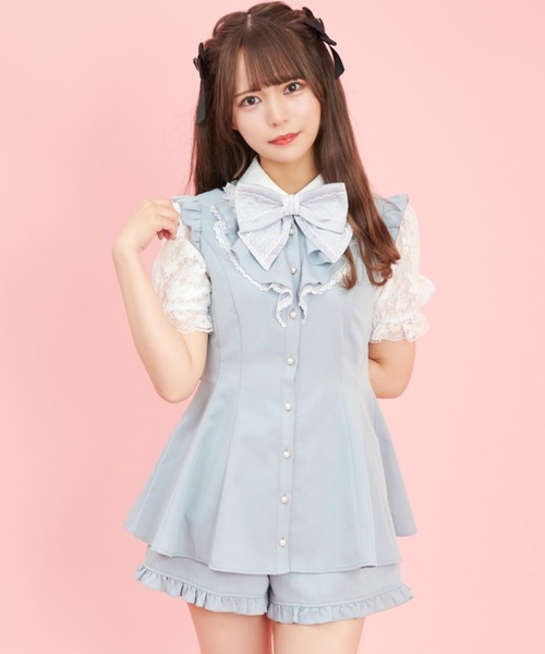 Secret Honey（シークレットハニー）の「レース袖ラッフル半袖