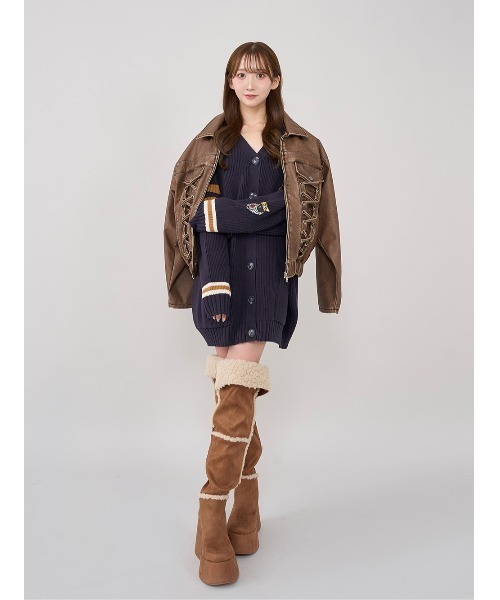 Darich（ダーリッチ）の「フェイクムートンニーハイブーツ（ブーツ