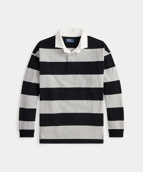ビッグ フィット ストライプド ジャージー ラグビー シャツ（その他