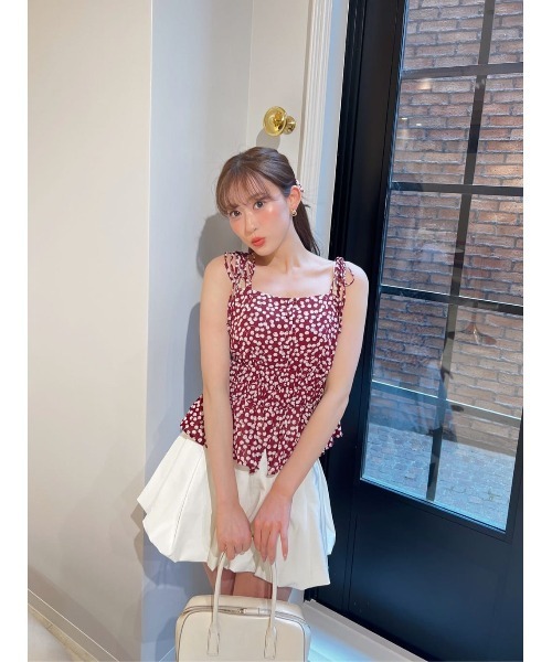 Cherry Pattern Strap Top（キャミソール）｜Her lip to（ハーリップ