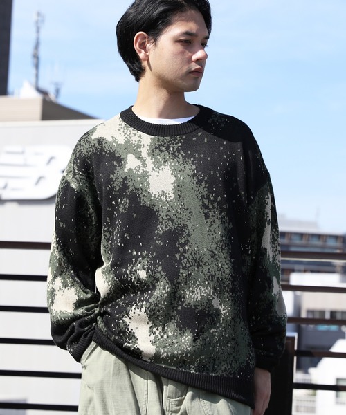 8(eight)（エイト）の「アブストラクト柄ニット（ニット/セーター