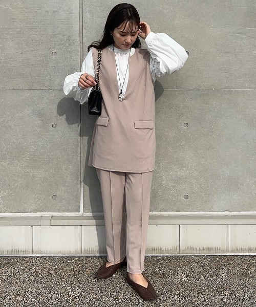 nissen（ニッセン）の「ベストセットアップ（ポケット付ベスト+パンツ