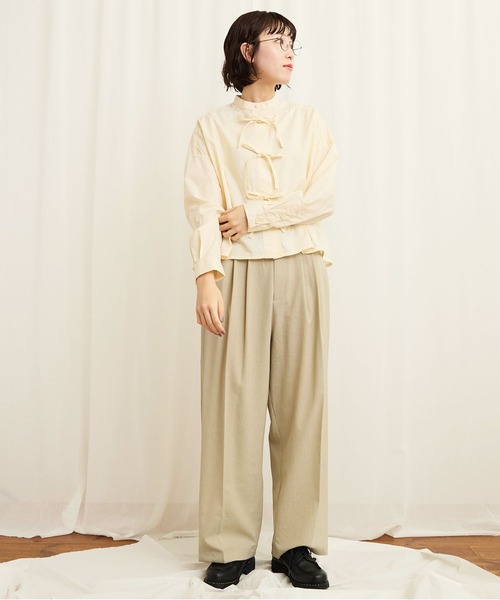 fig London（フィグロンドン）の「ribbon shirt（シャツ/ブラウス