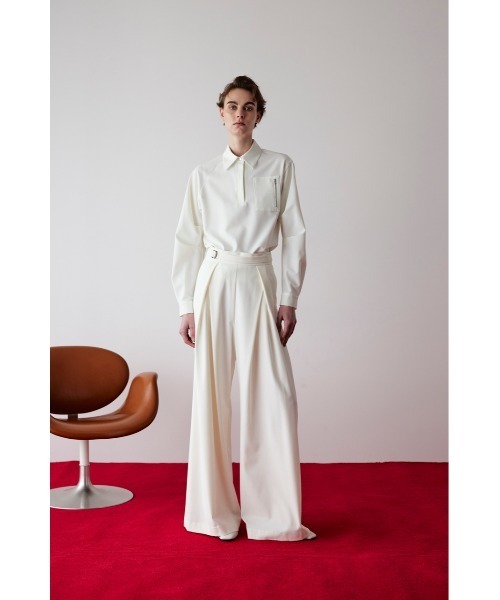 RIM.ARK（リムアーク）の「Sleeve tuck asymmetry tops（シャツ