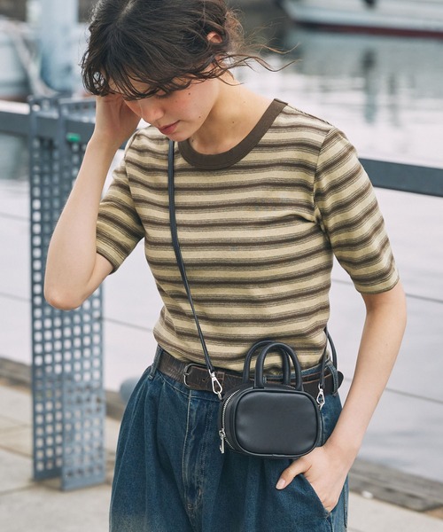 2WAY ミニボストン スクエア ショルダーバッグ MONO-MART LADY'S│MONO