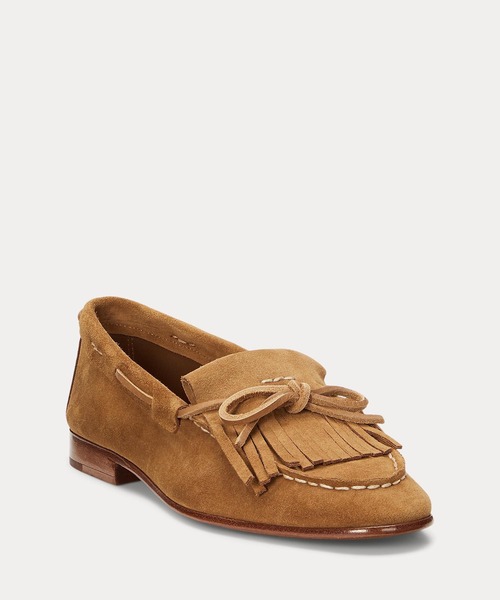 フリンジトリム スエード ローファー（ローファー）｜POLO RALPH